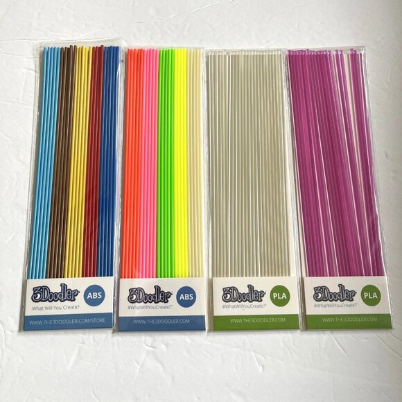3Doodler ABS And PLA Plastic Filiment Strands Mixed Lot 89 Total - Picture 1 of 2